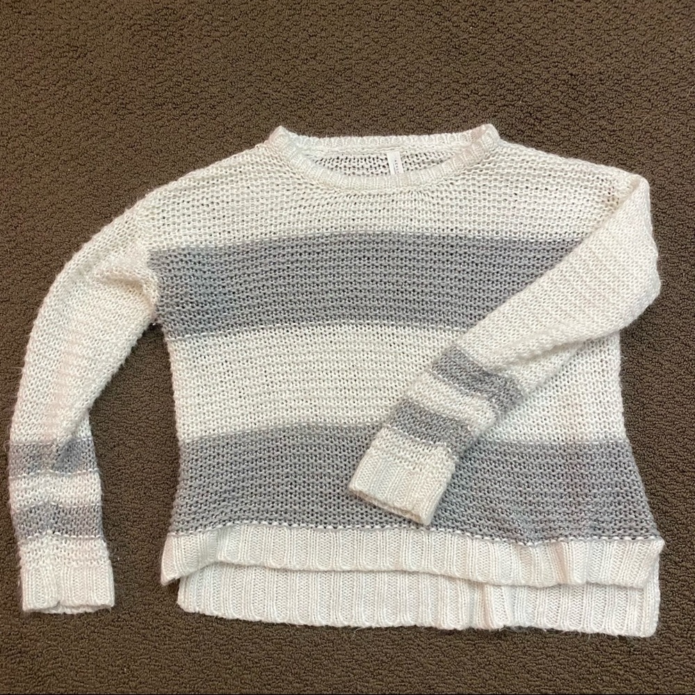 Aeropostale Knit Sweater white/grey medium